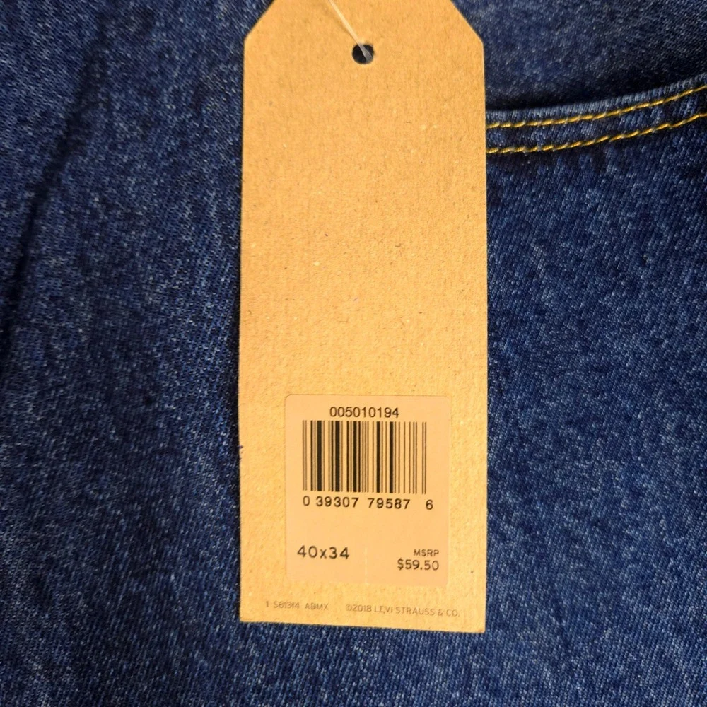 Levis 501 Original Fit Mens Blue Denim Straight Leg Jeans 40x34 00501-0194